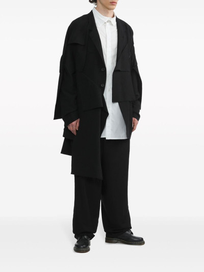 Yohji Yamamoto cut-out layered coat outlook