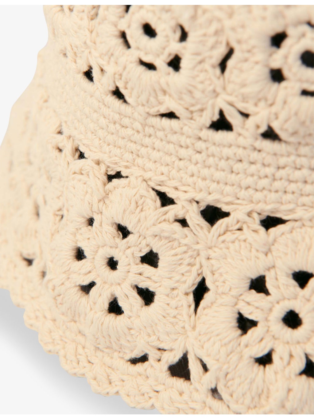 Crochet-Knit Cotton Bucket Hat - 2