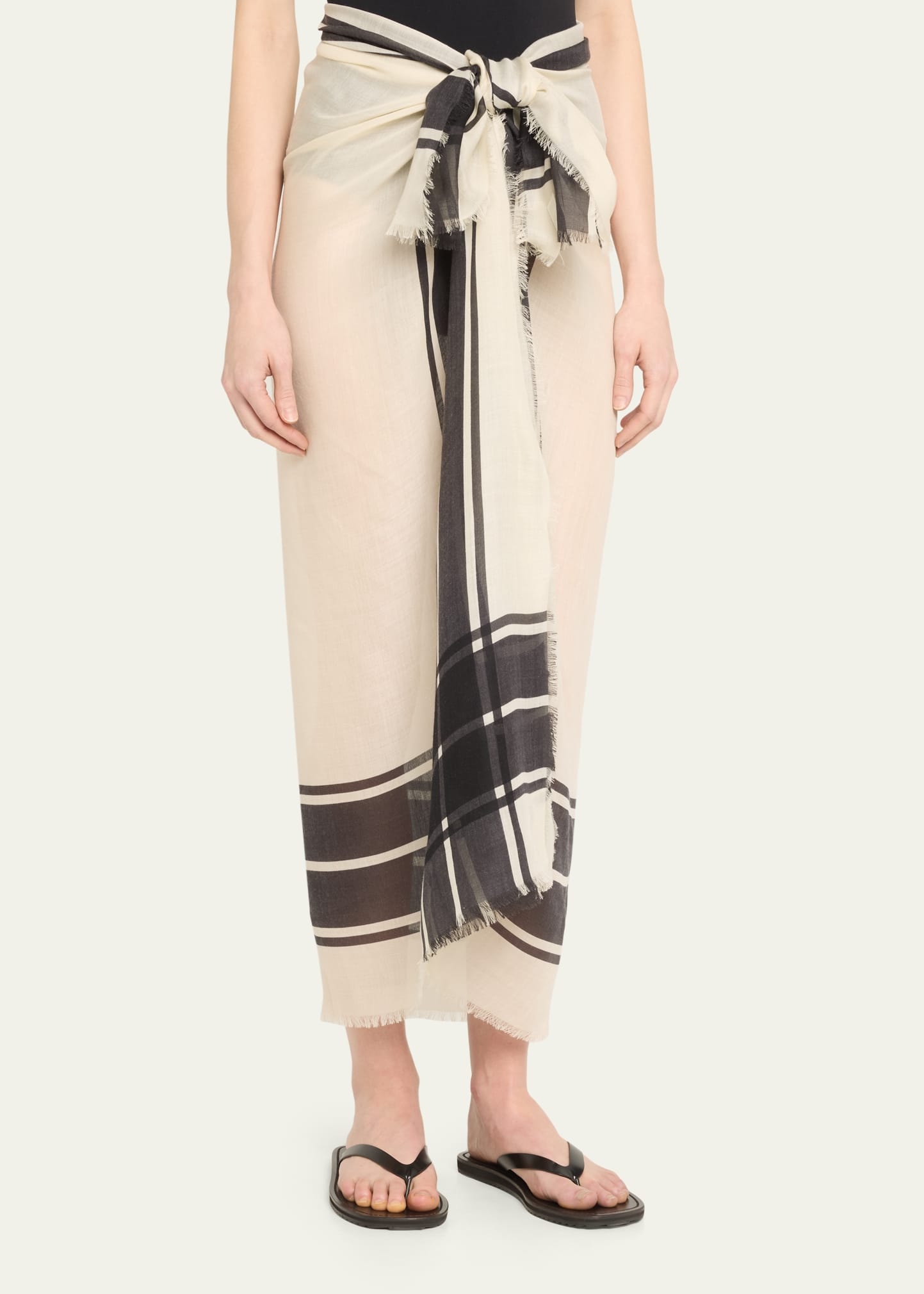 Wool Silk Pareo/Blanket Scarf - 3