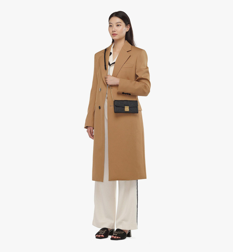 MCM Tracy Chain Wallet in Embossed Monogram Leather outlook