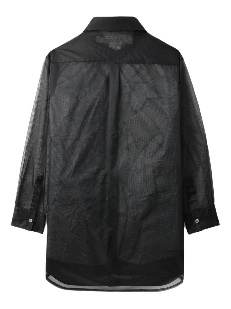 sheer-panel printed shirt 6