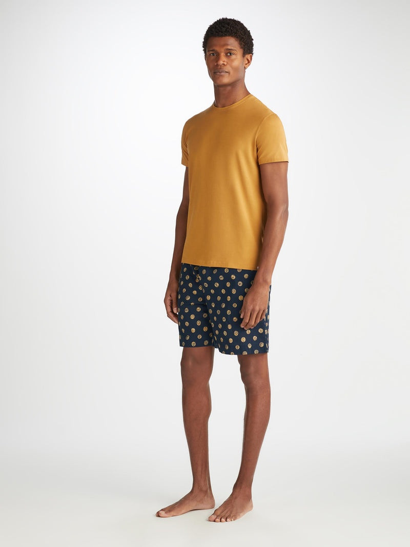 Men's Lounge Shorts Ledbury 78 Cotton Batiste Navy 3