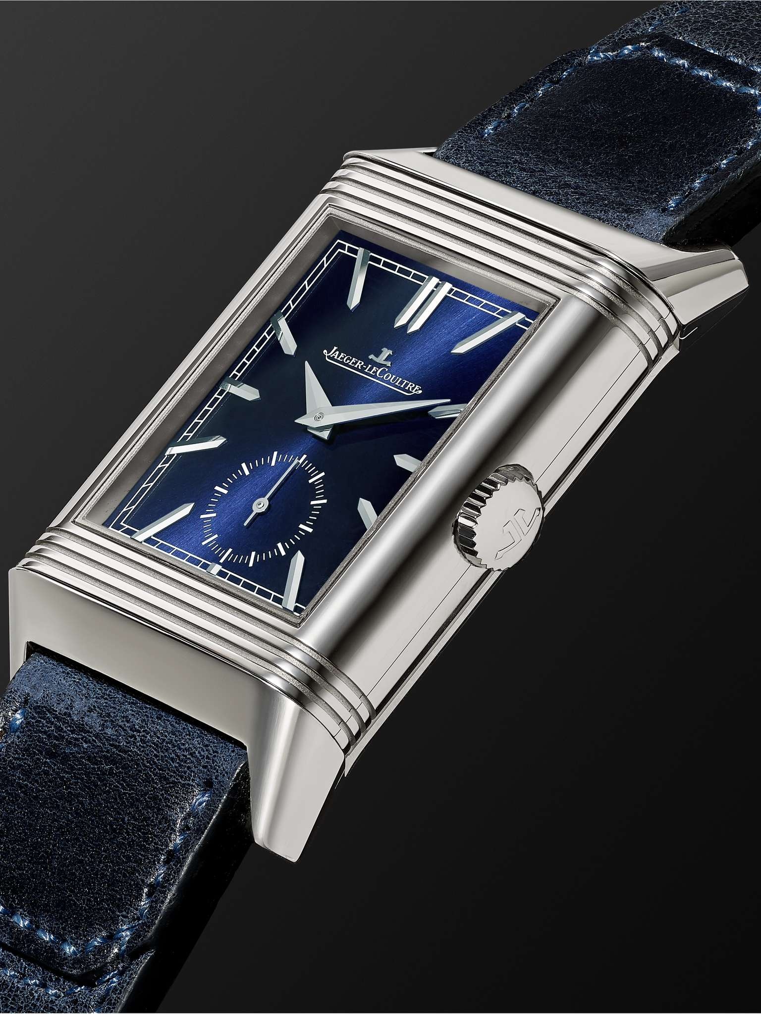 Reverso Tribute Duoface Hand-Wound 28.3mm Stainless Steel and Leather Watch, Ref. No. 3988482 - 4