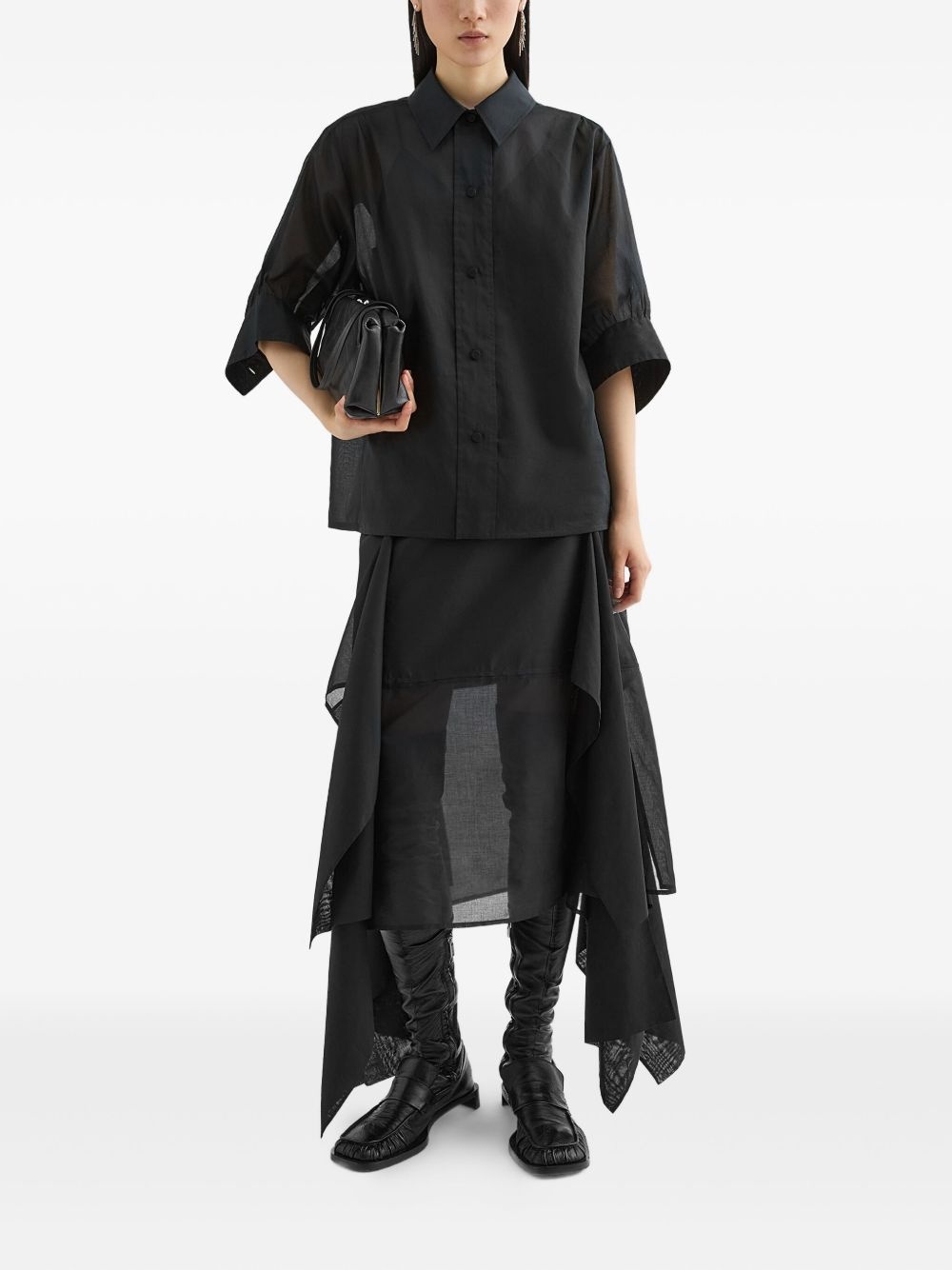 panelled midi skirt - 2