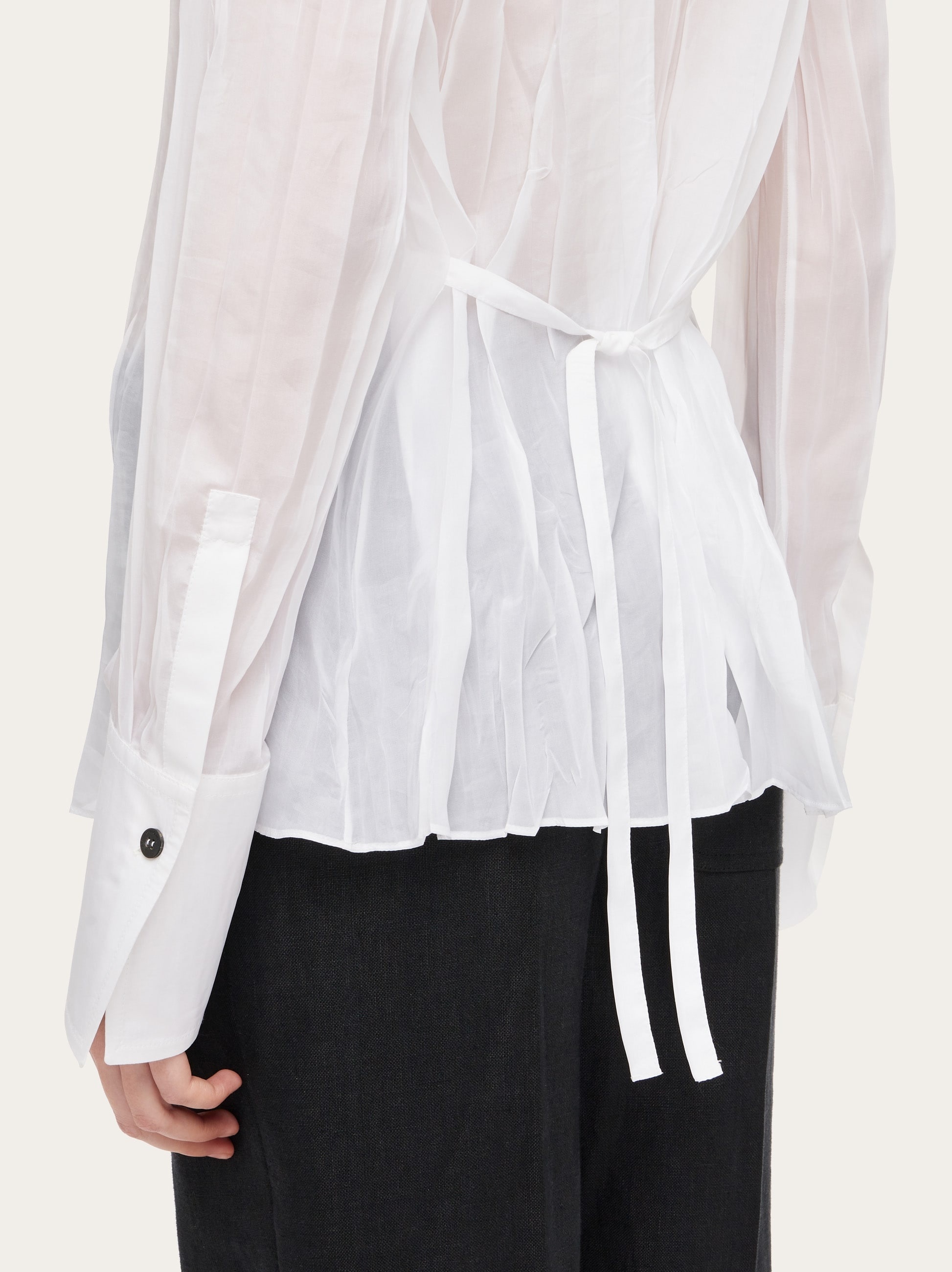 Irregular pleat shirt - 4