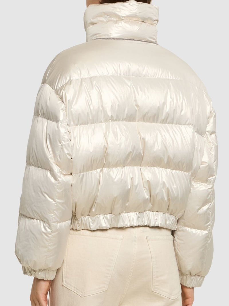 Cropped tech down jacket - 4