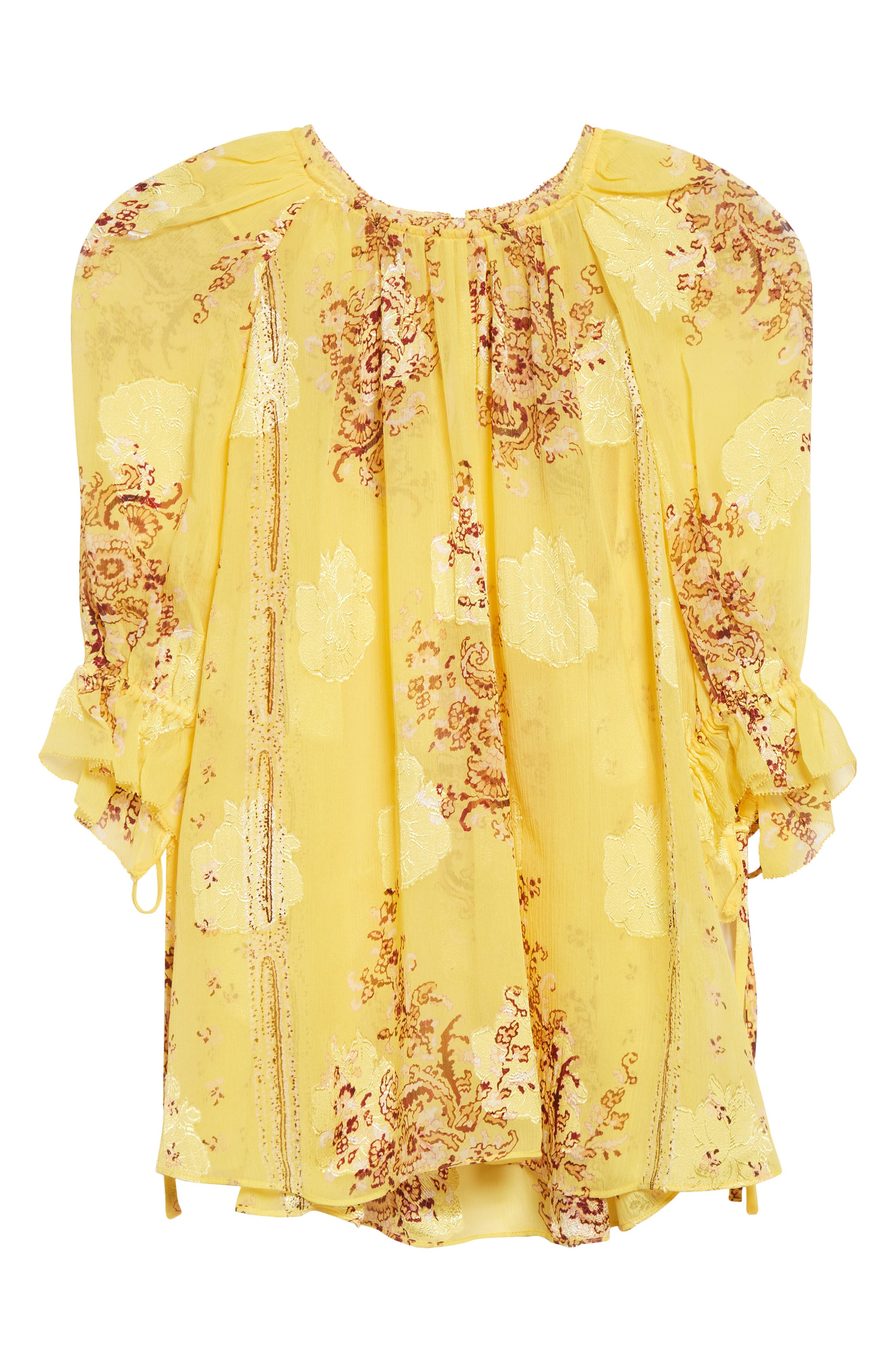 Ulla Johnson Pippa Floral Silk Blend Top in Soleil at Nordstrom - 5