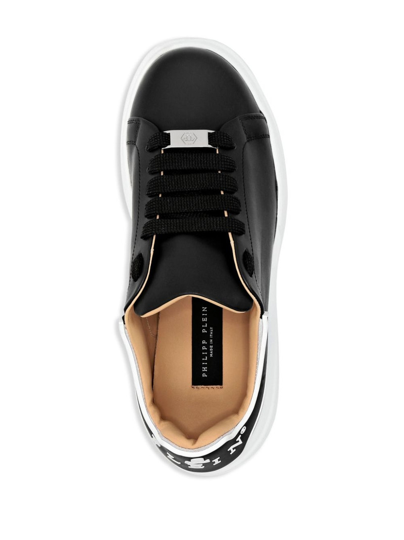 lace-up leather sneakers 3