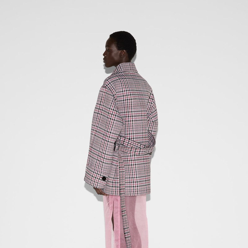 Check wool crêpe jacket 4