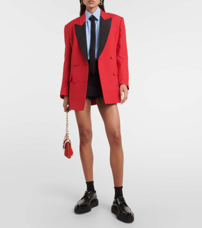 Valentino Double-breasted crêpe blazer outlook