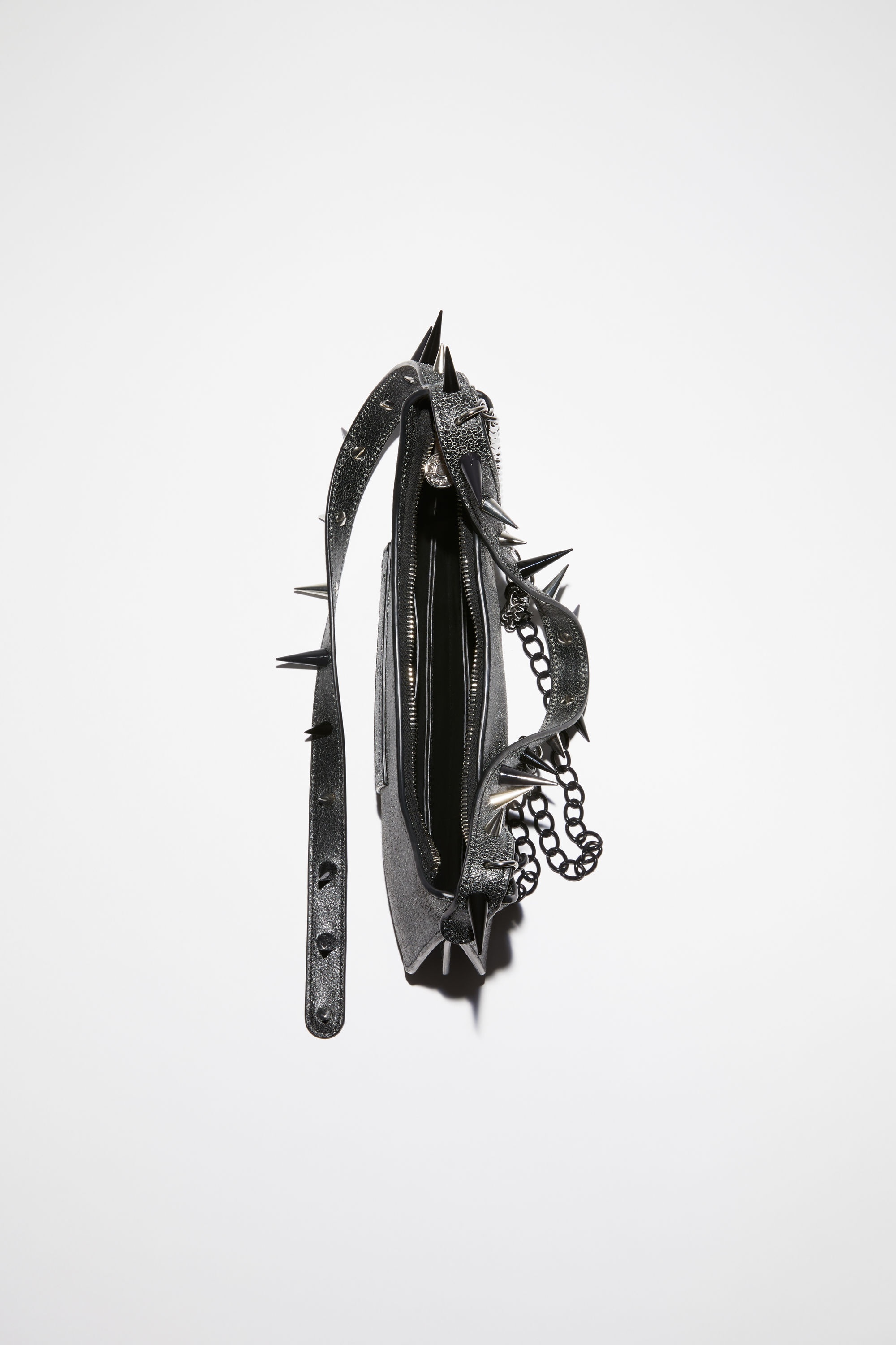 Platt spike mini shoulder bag - Black - 3