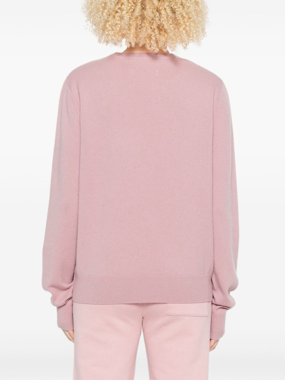 round-neck cashmere-blend sweater - 4