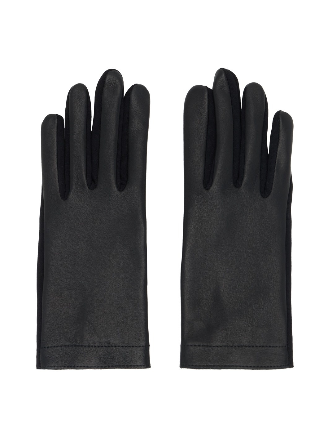 Black Paneled Gloves - 1