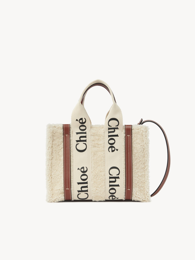 SMALL WOODY TOTE BAG WITH STRAP - 1