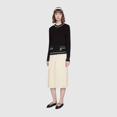 GUCCI Fine viscose pleated midi skirt outlook