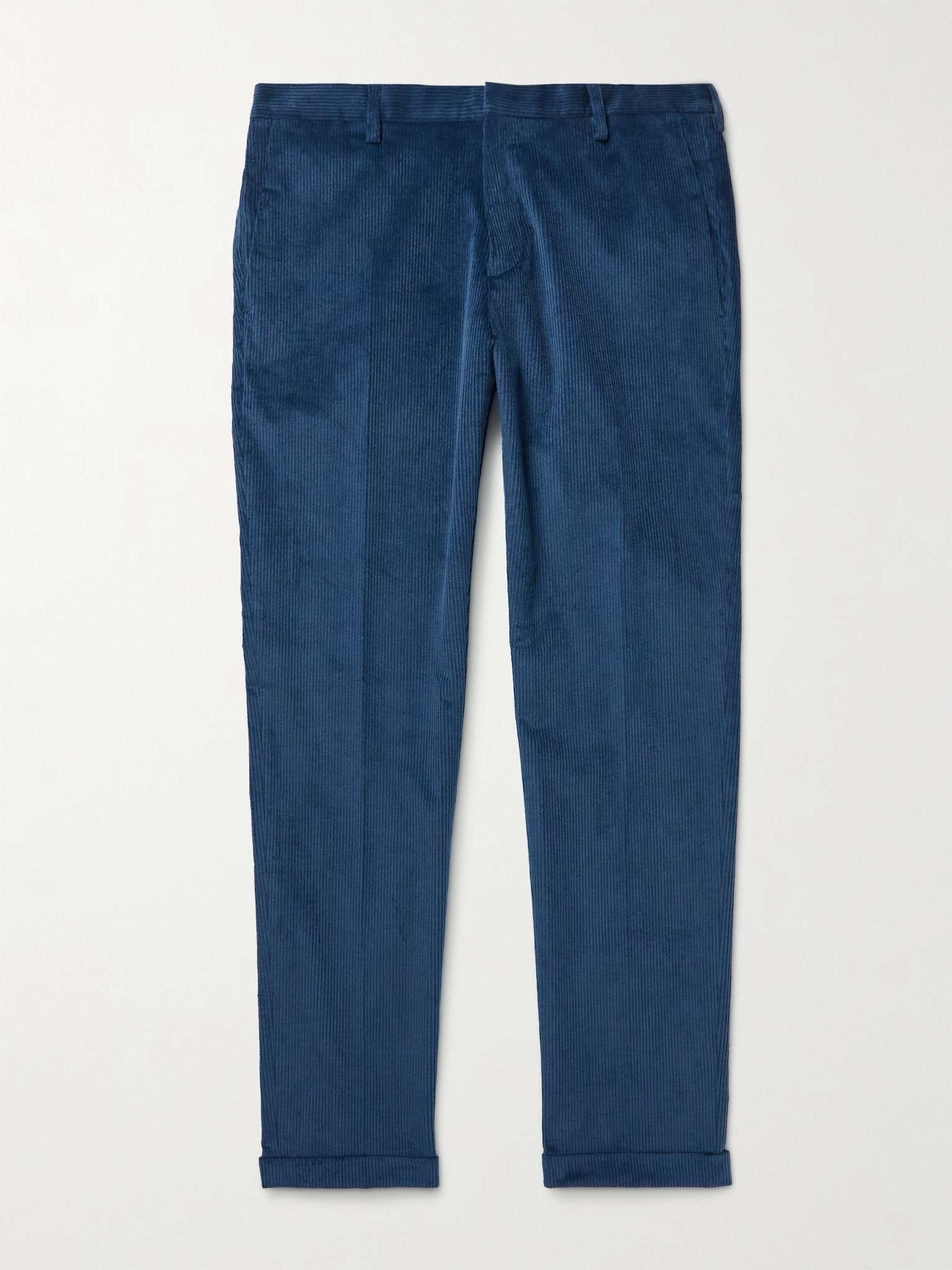 Tapered Cotton-Blend Corduroy Trousers - 1