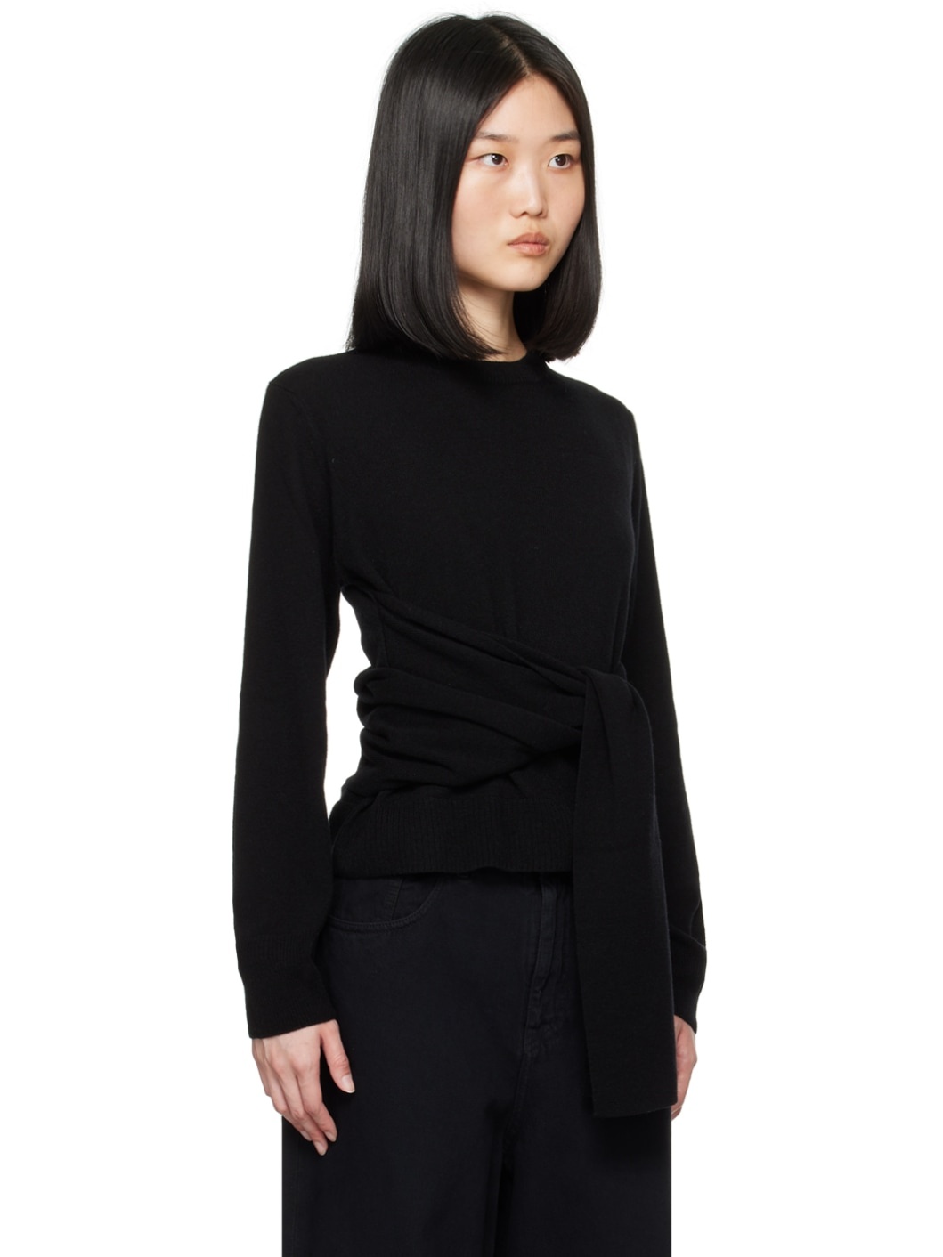 Black Belted Sweater - 2