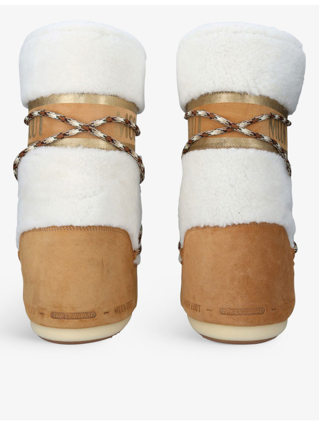 Icon logo-print shearling and suede snow boots - 3