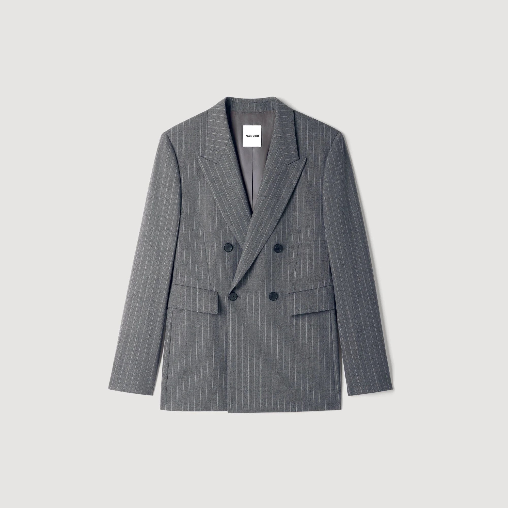 STRIPED VIRGIN WOOL JACKET - 1