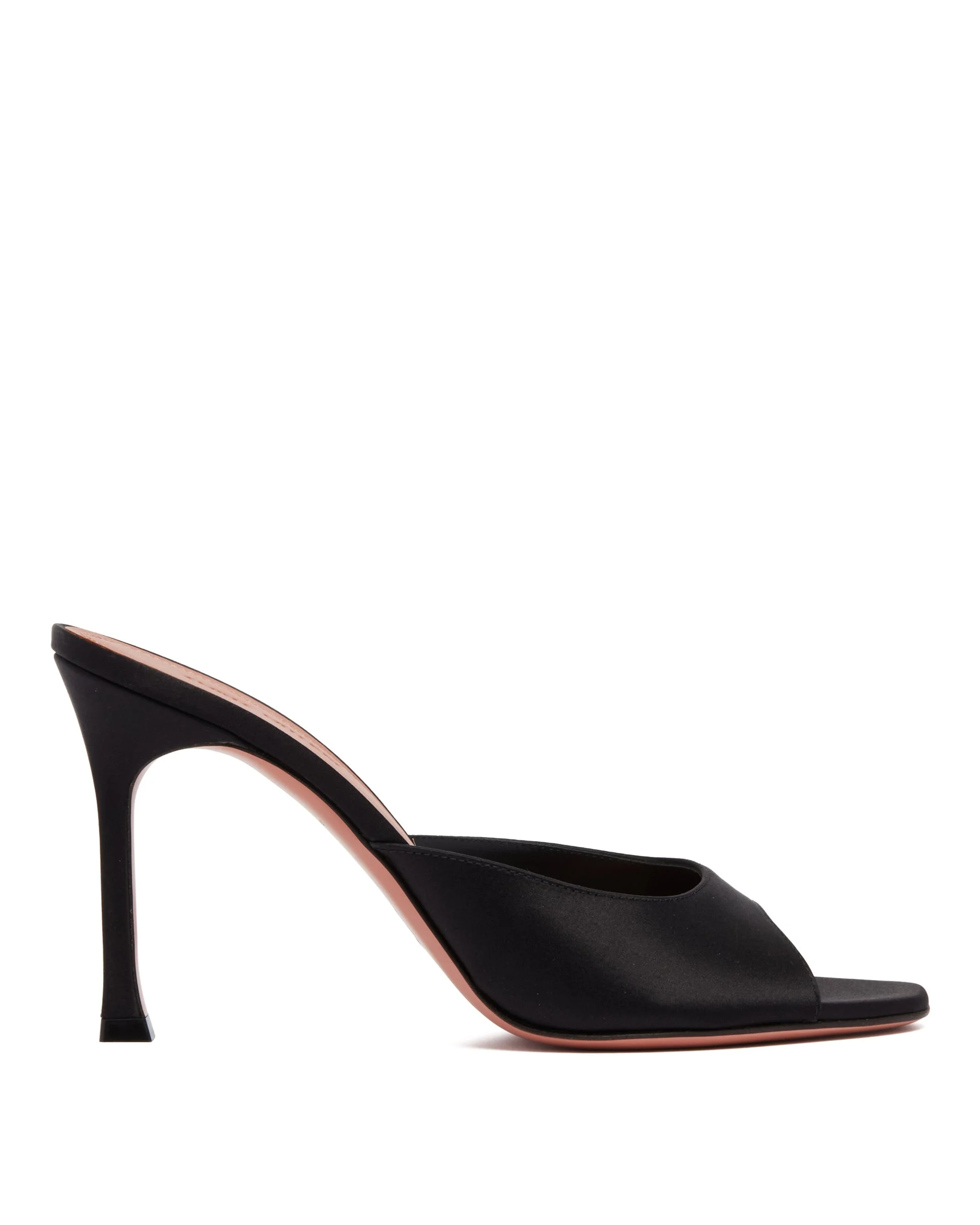 Black Alexa Satin Slippers - 1