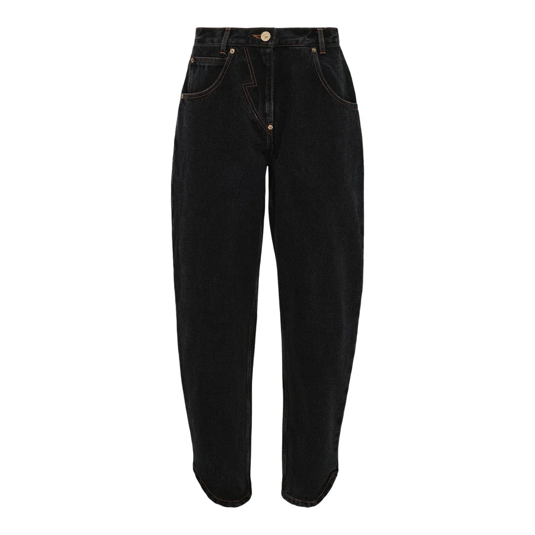 Black Tapered Jeans - 1