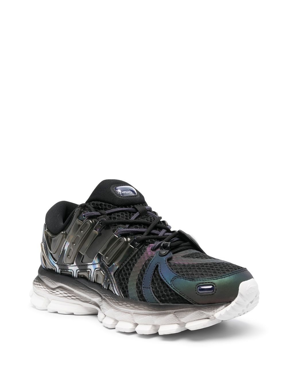 panelled lace-up sneakers - 2