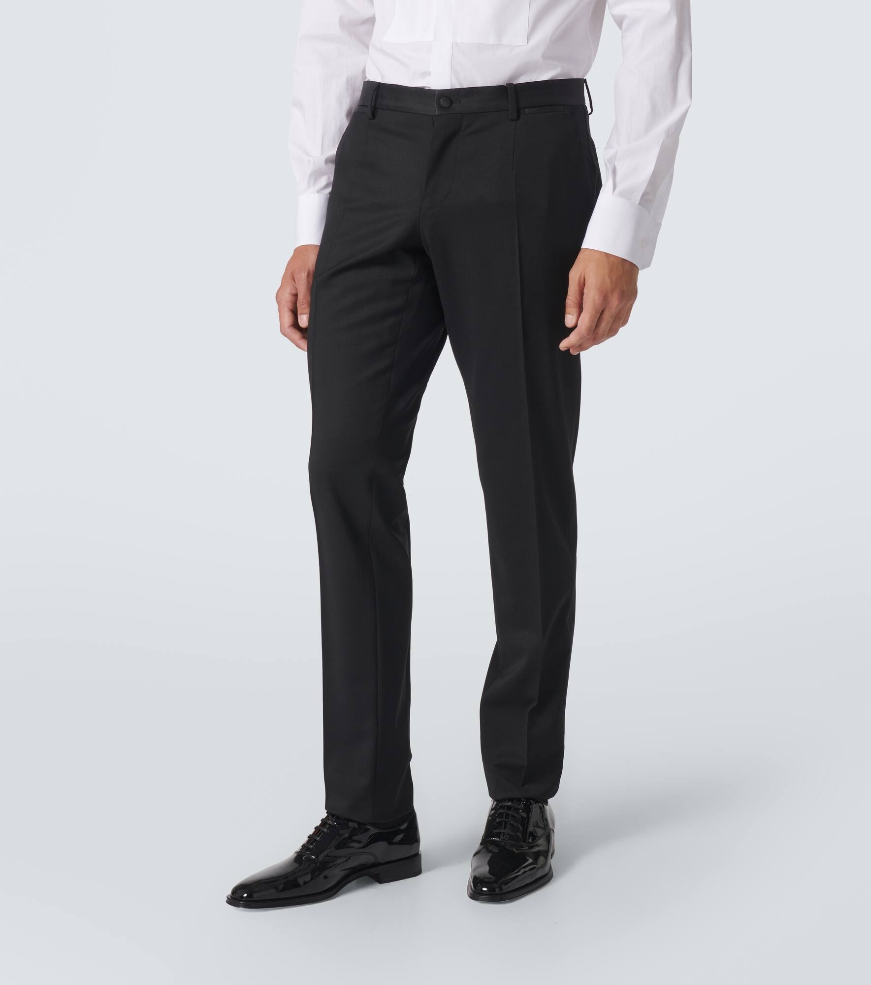 Wool and silk-blend tuxedo pants - 3