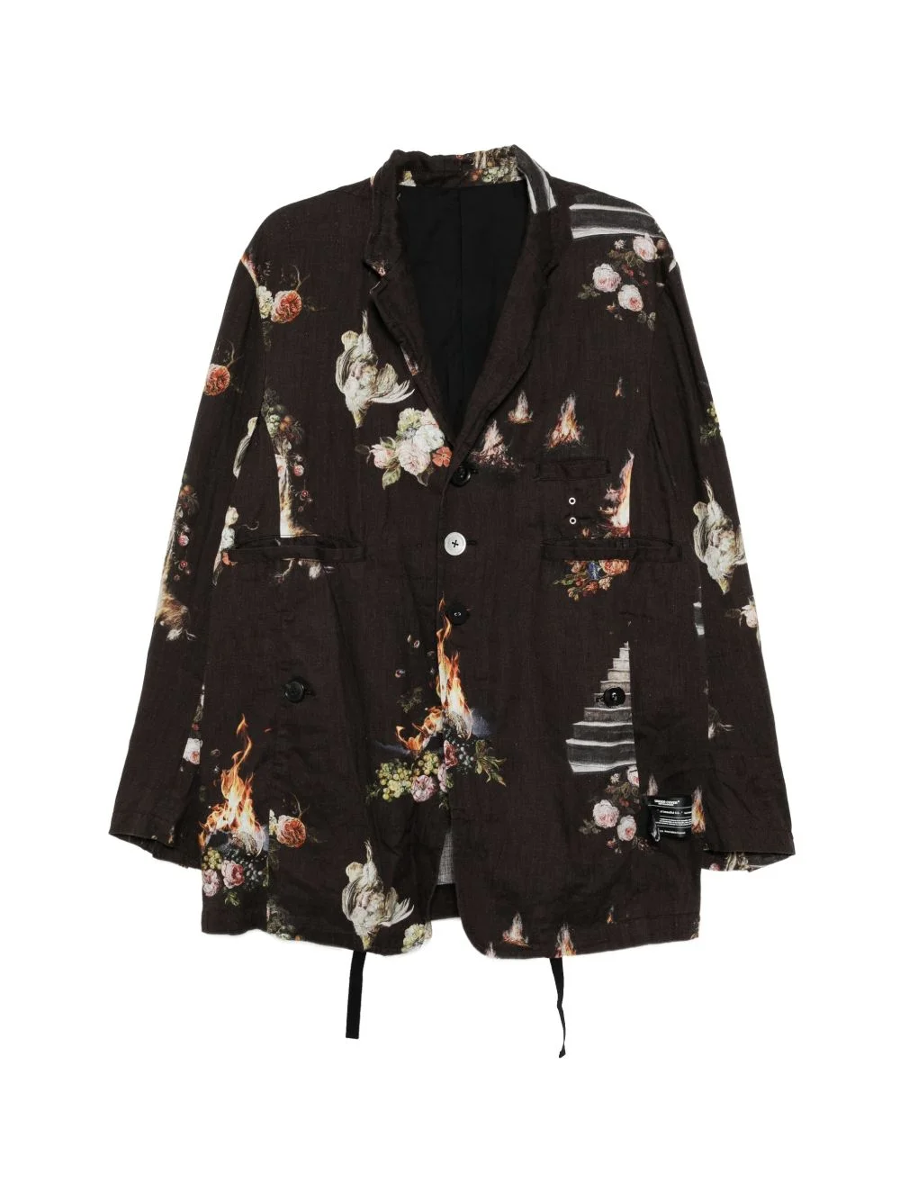 printed blazer - 1