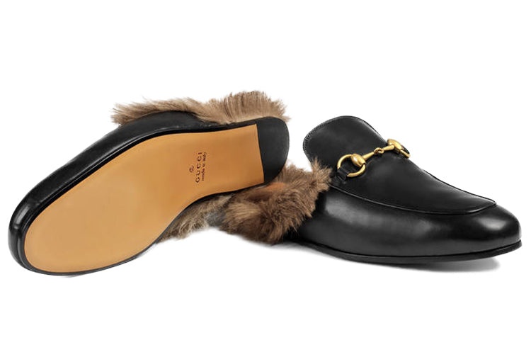 Gucci Princetown Series Wool Slipper Black 397647-DKHH0-1063 - 6