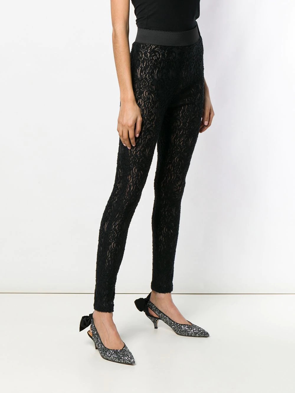 floral lace leggings - 3