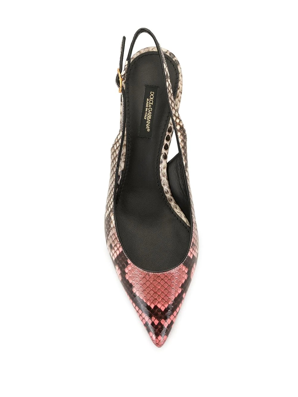 slingback python-skin mules - 4