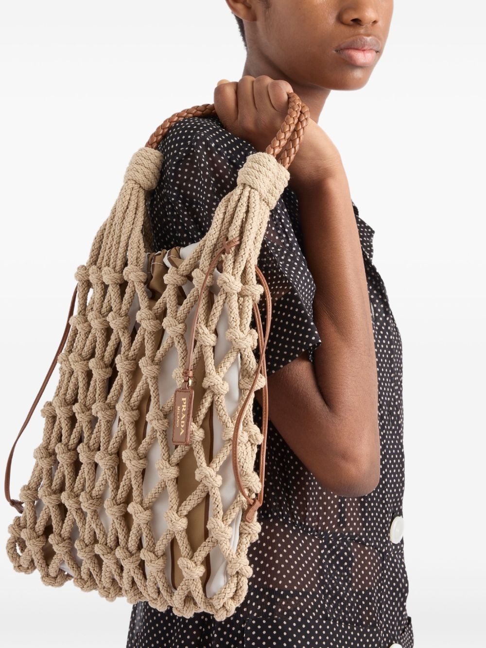 medium macramé tote bag - 3