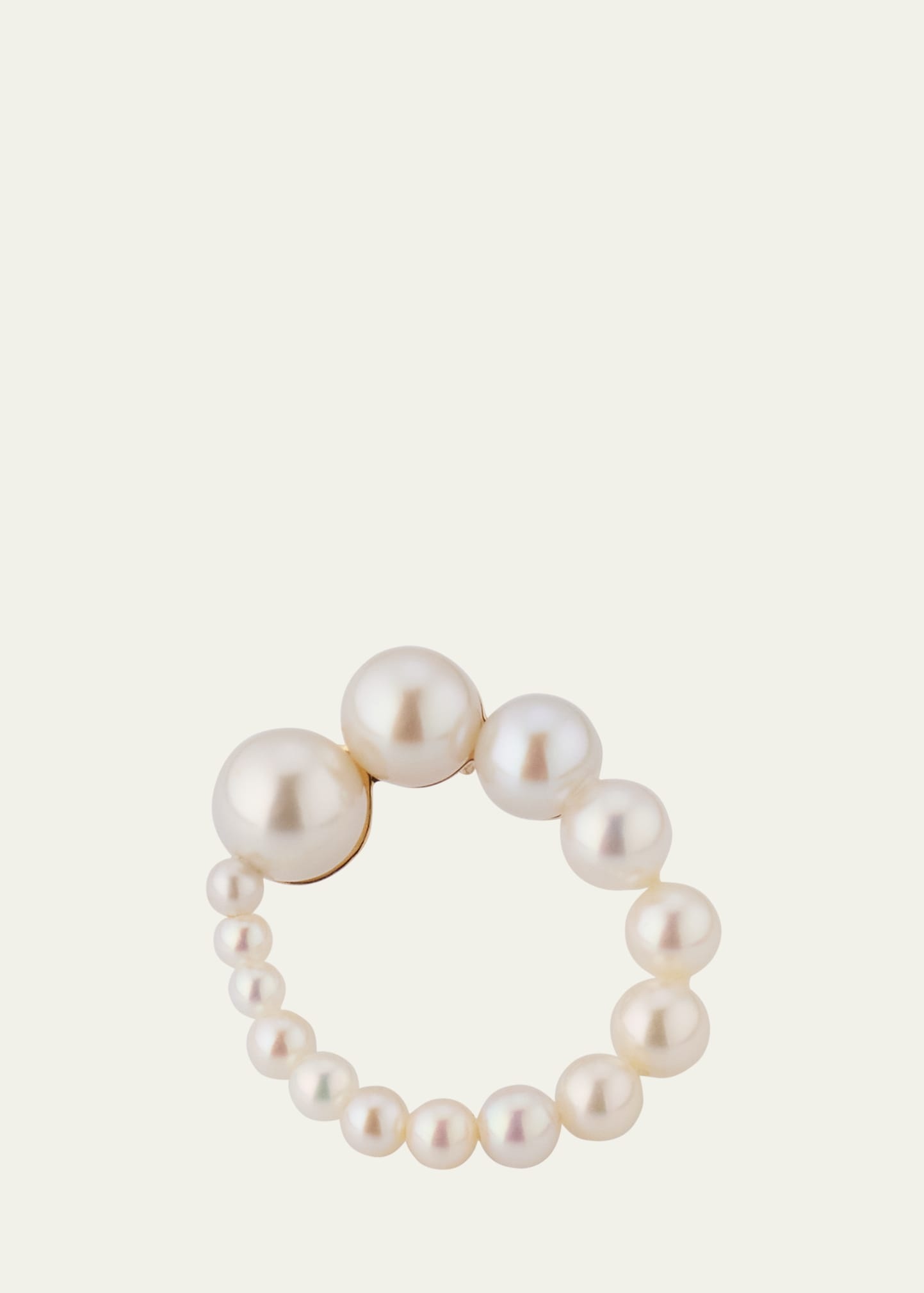 Petite Embrass de Perle Graduated Earring, Single, Right - 1
