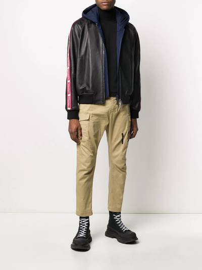 DSQUARED2 hooded layered zipped jacket outlook