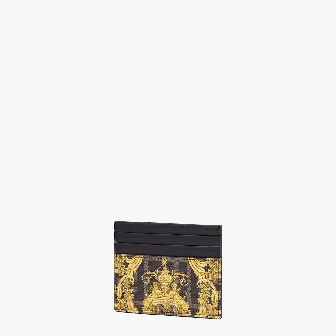 Fendace card holder in multicolor fabric - 2