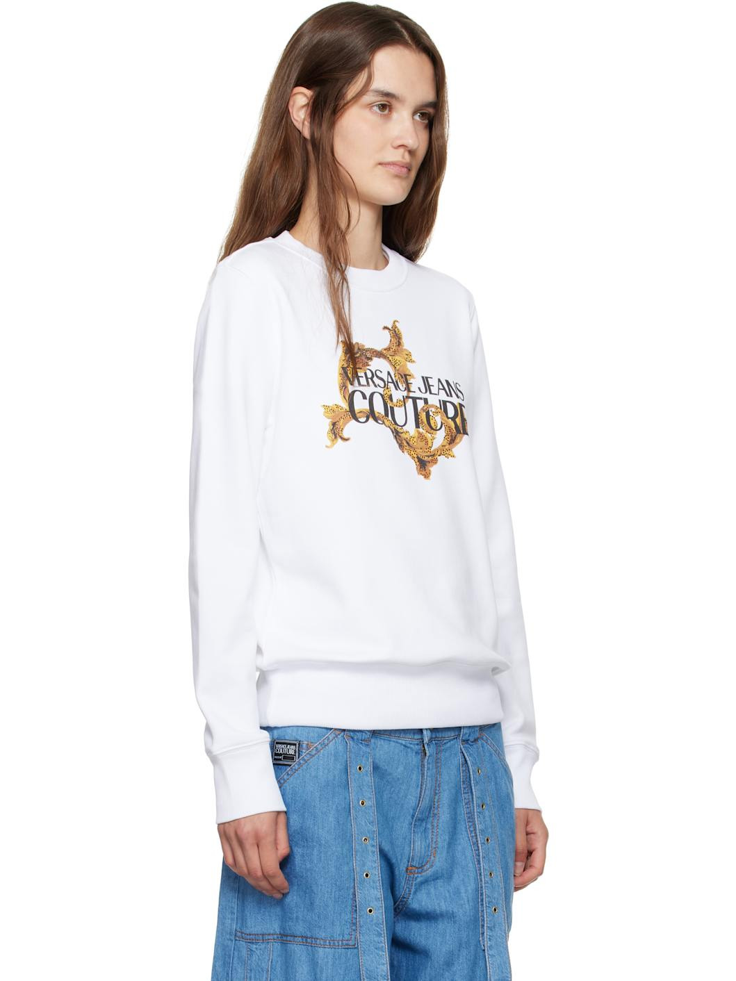 White Screen-Printed Sweatshirt - 2