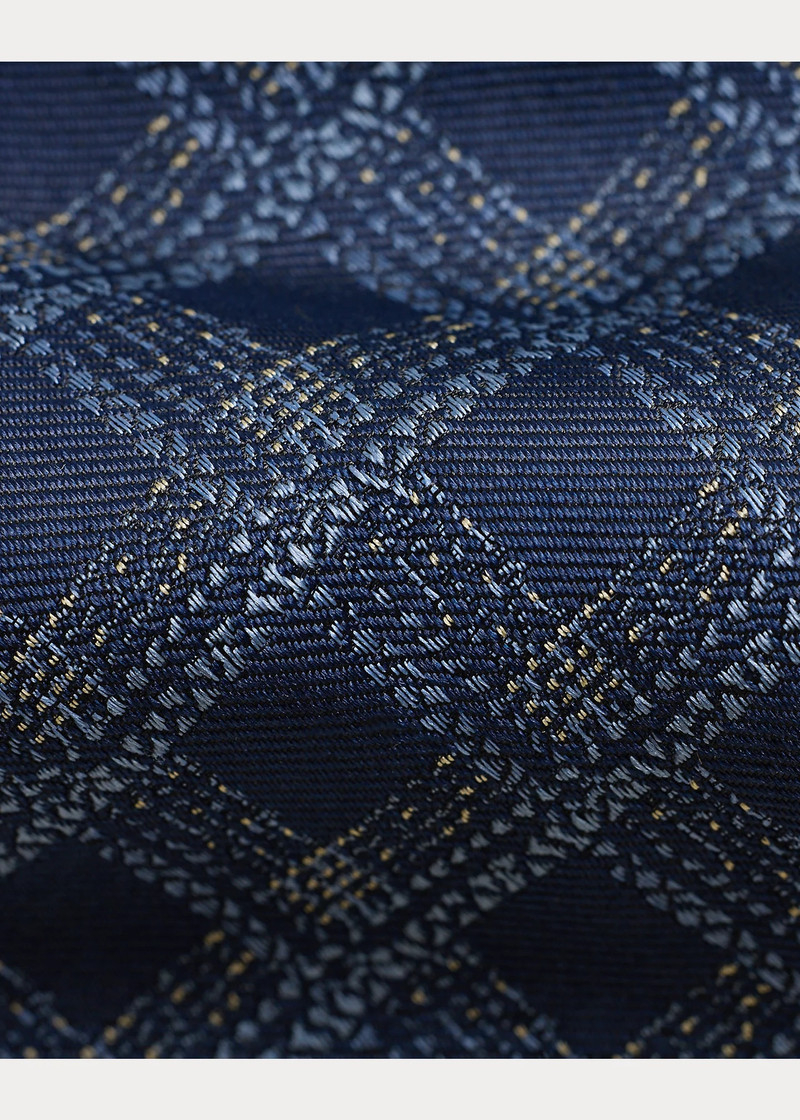 Handmade Plaid Silk Jacquard Tie 3