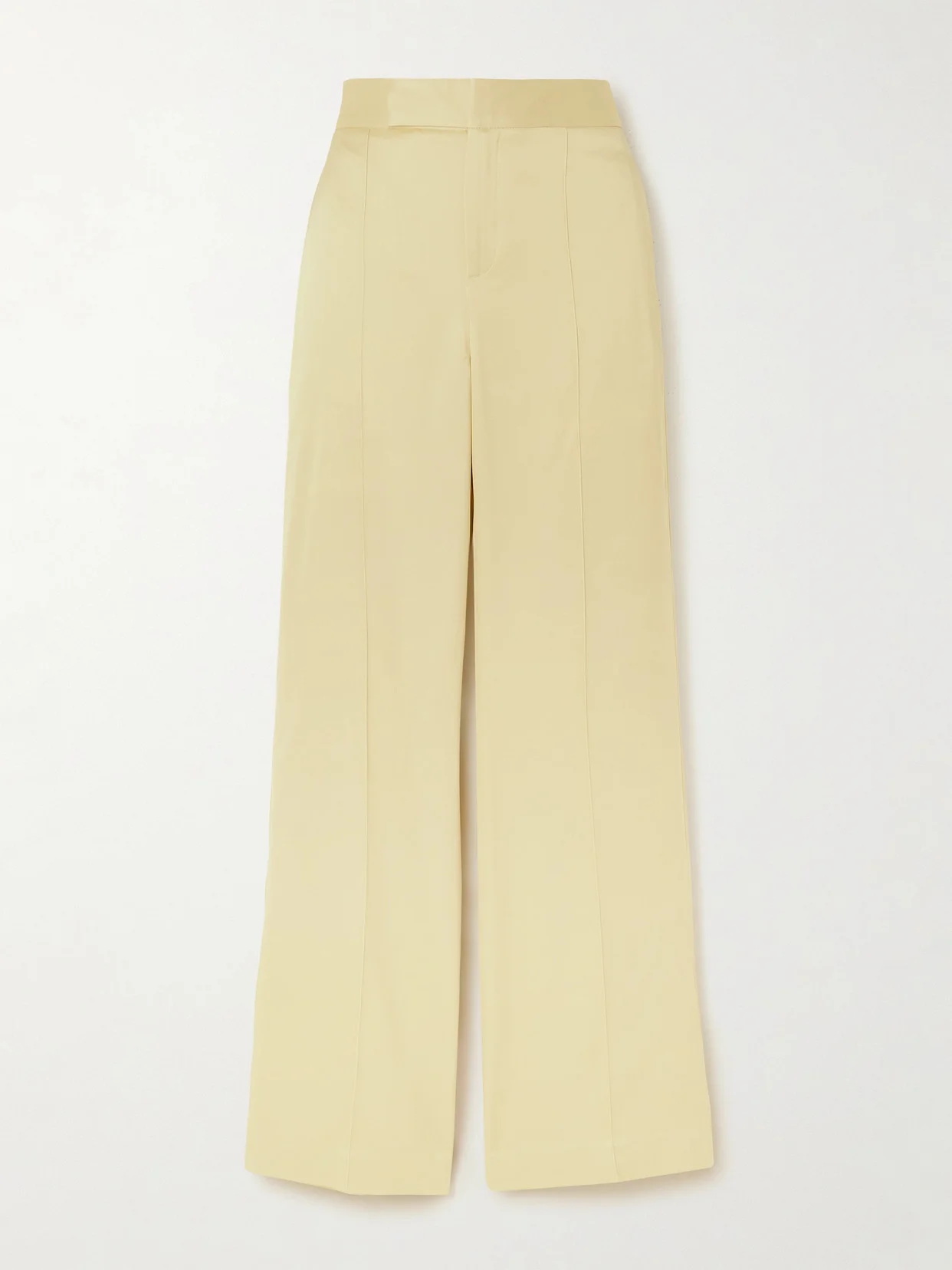 Andrea Silk-blend Satin Straight-leg Pants - 1