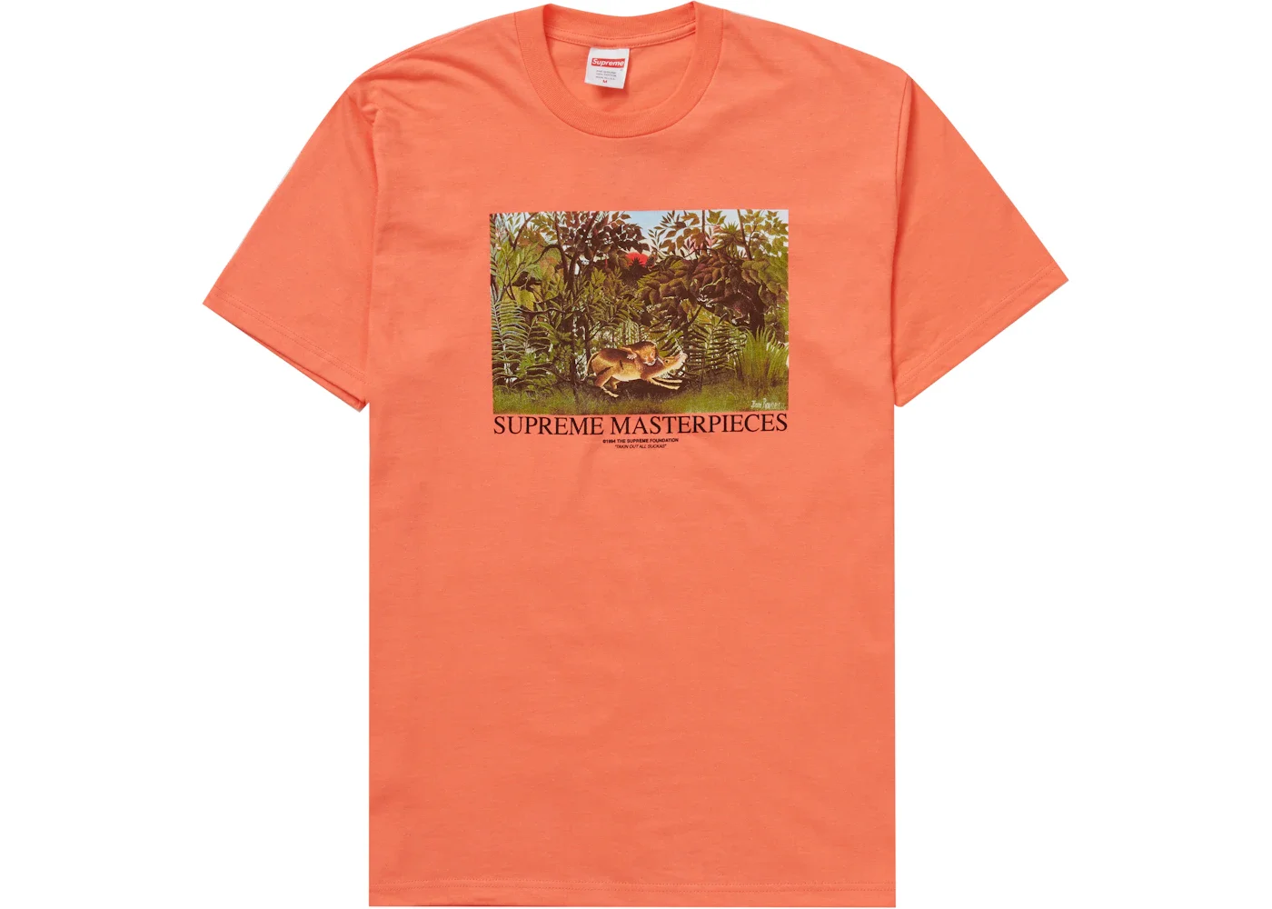 Supreme Masterpieces Tee Neon Orange - 1