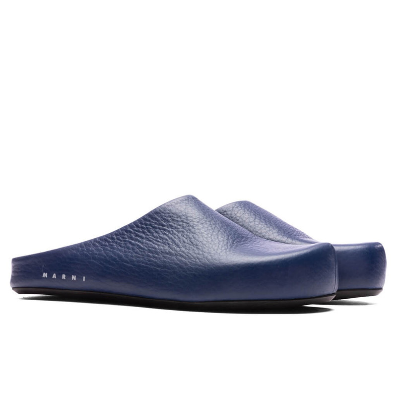 LEATHER FUSSBETT SABOT - DUSTY BLUE 3