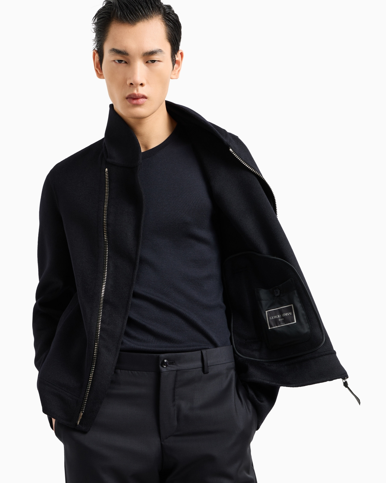 ICON CASHMERE INTERLOCK CREW-NECK JUMPER - 6