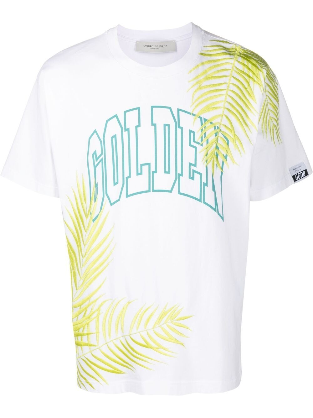 Golden logo-print T-shirt - 1