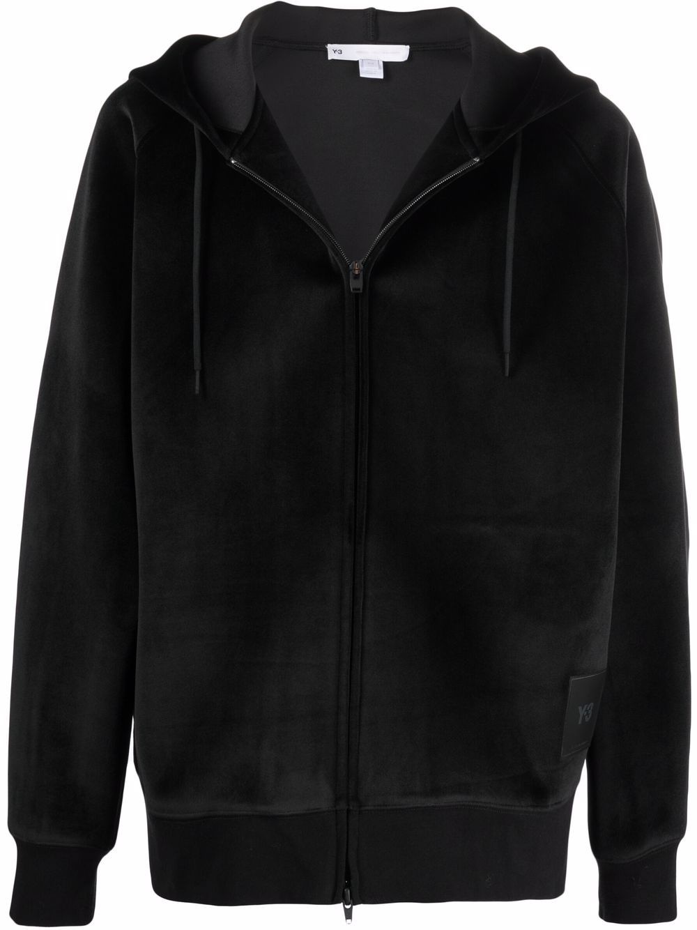 velour zip-up hoodie - 1