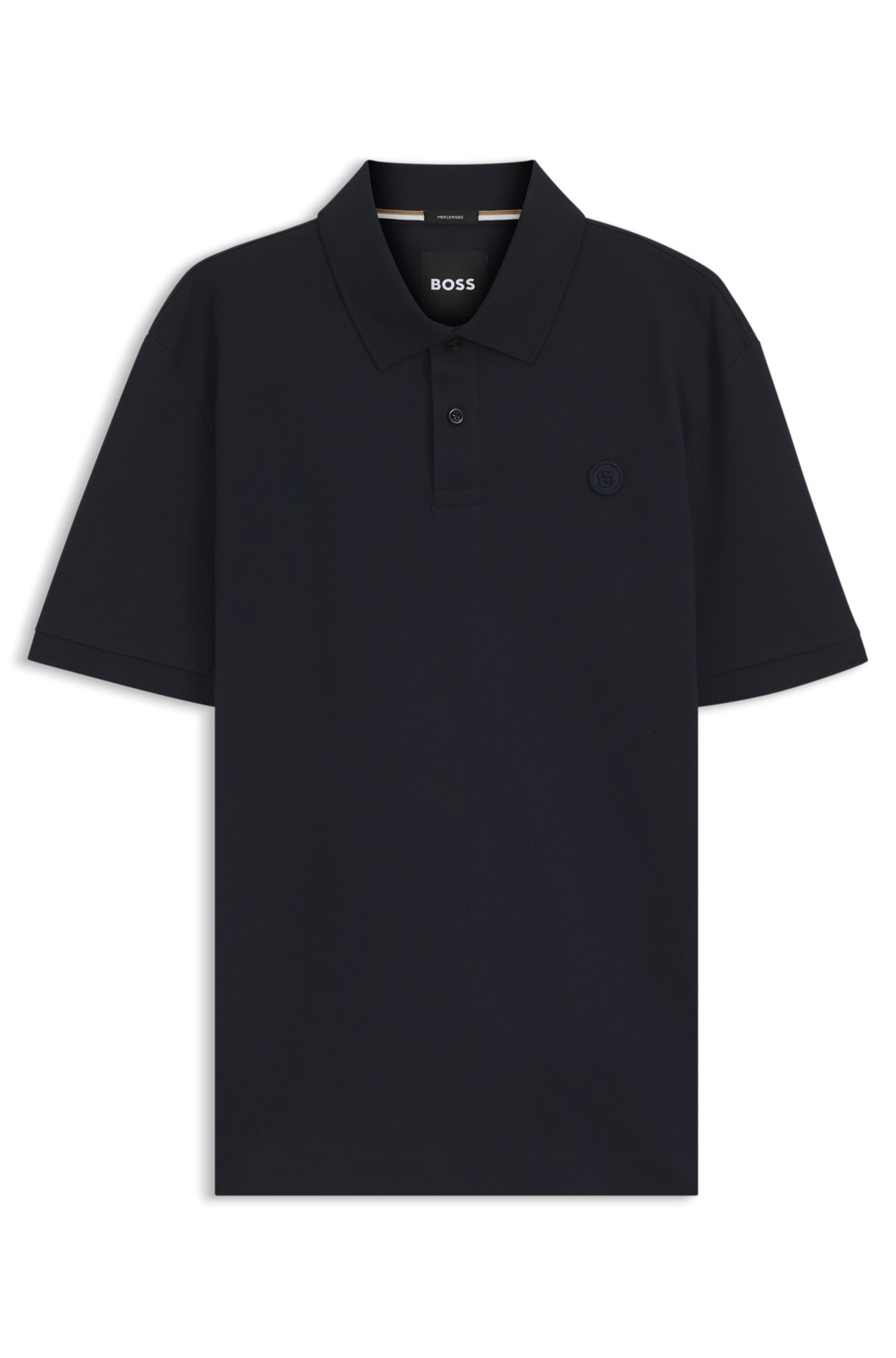 COTTON-PIQUÉ POLO SHIRT WITH DOUBLE B MONOGRAM - 1