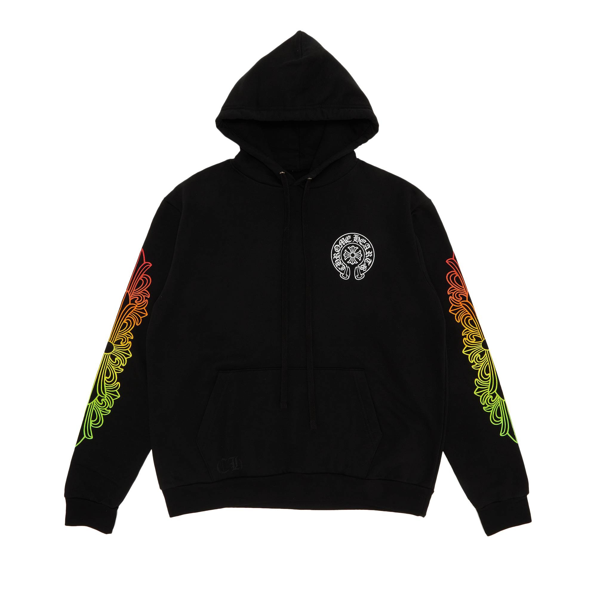 Chrome Hearts Floral Sleeve Gradient Made In Hollywood Hoodie 'Black' - 1