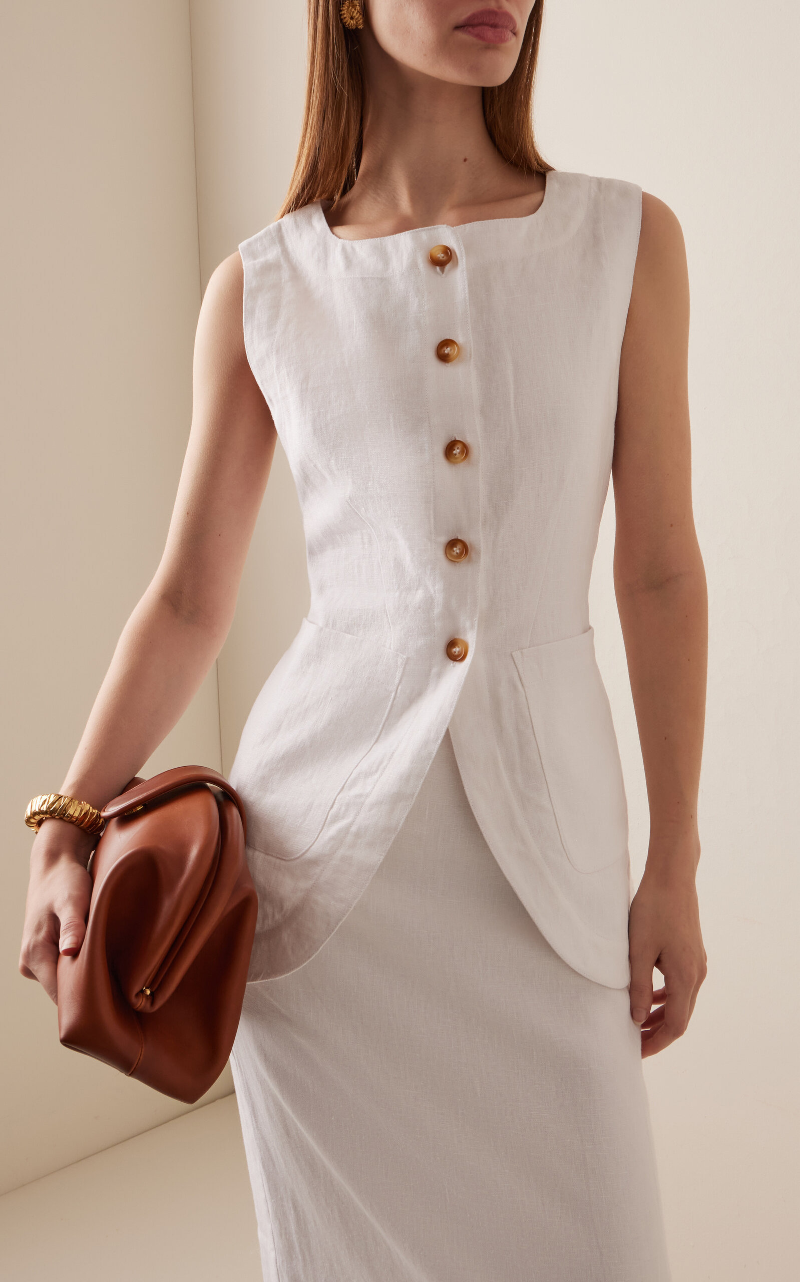 Exclusive Emma Linen Vest ivory - 2