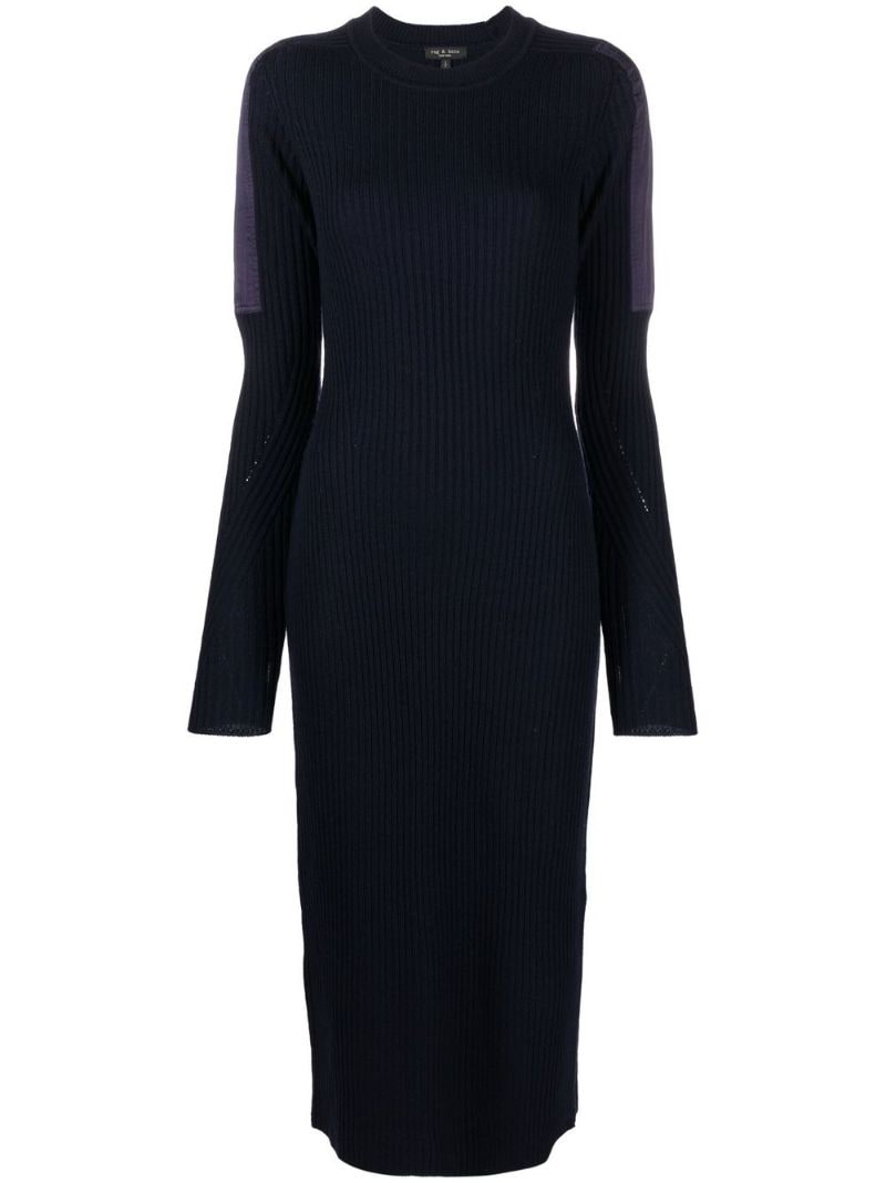 Nikole ribbed-knit midi dress - 1