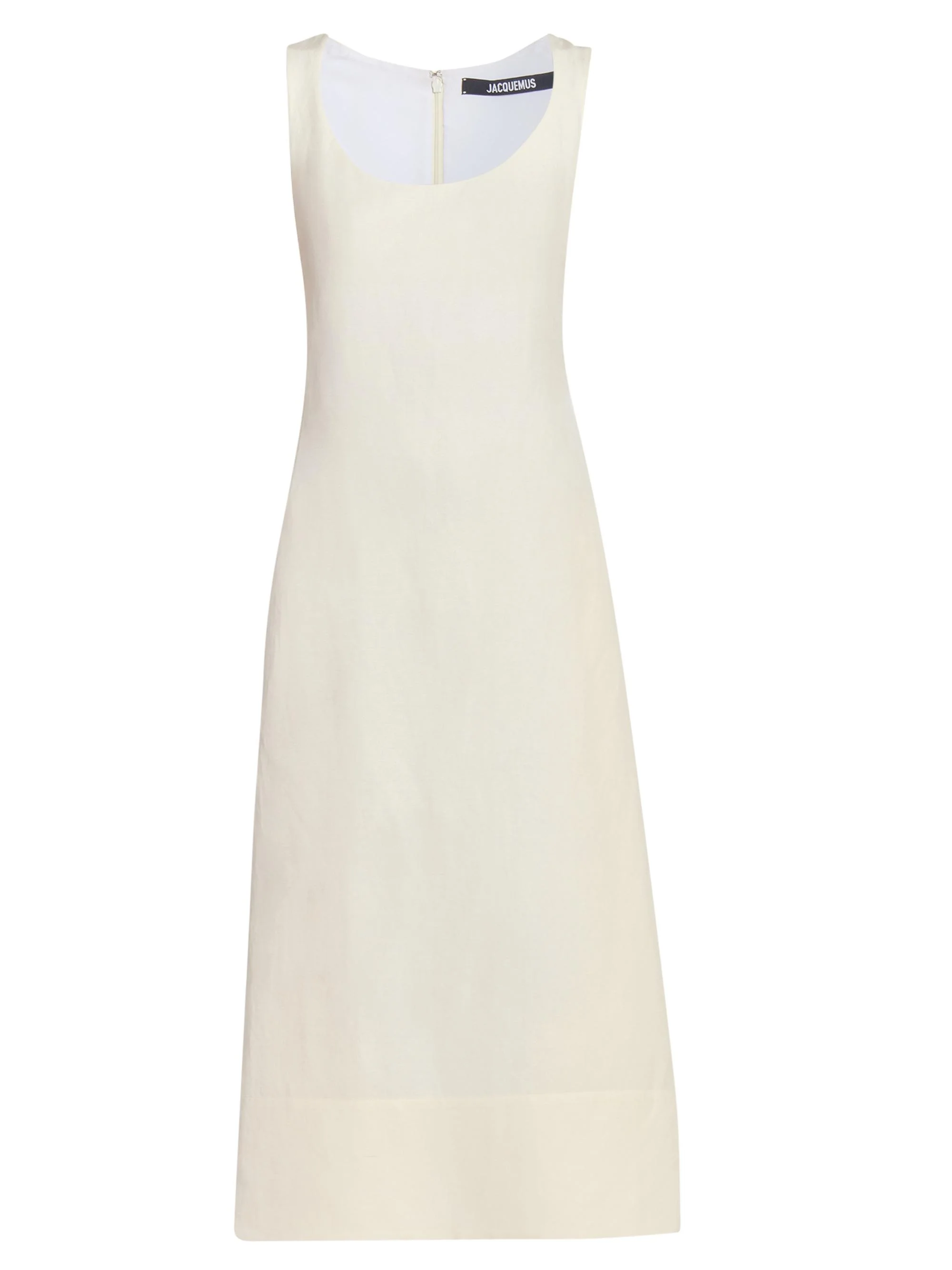 Women's La Tablier Linen-Blend Midi-Dress - Off White - 1