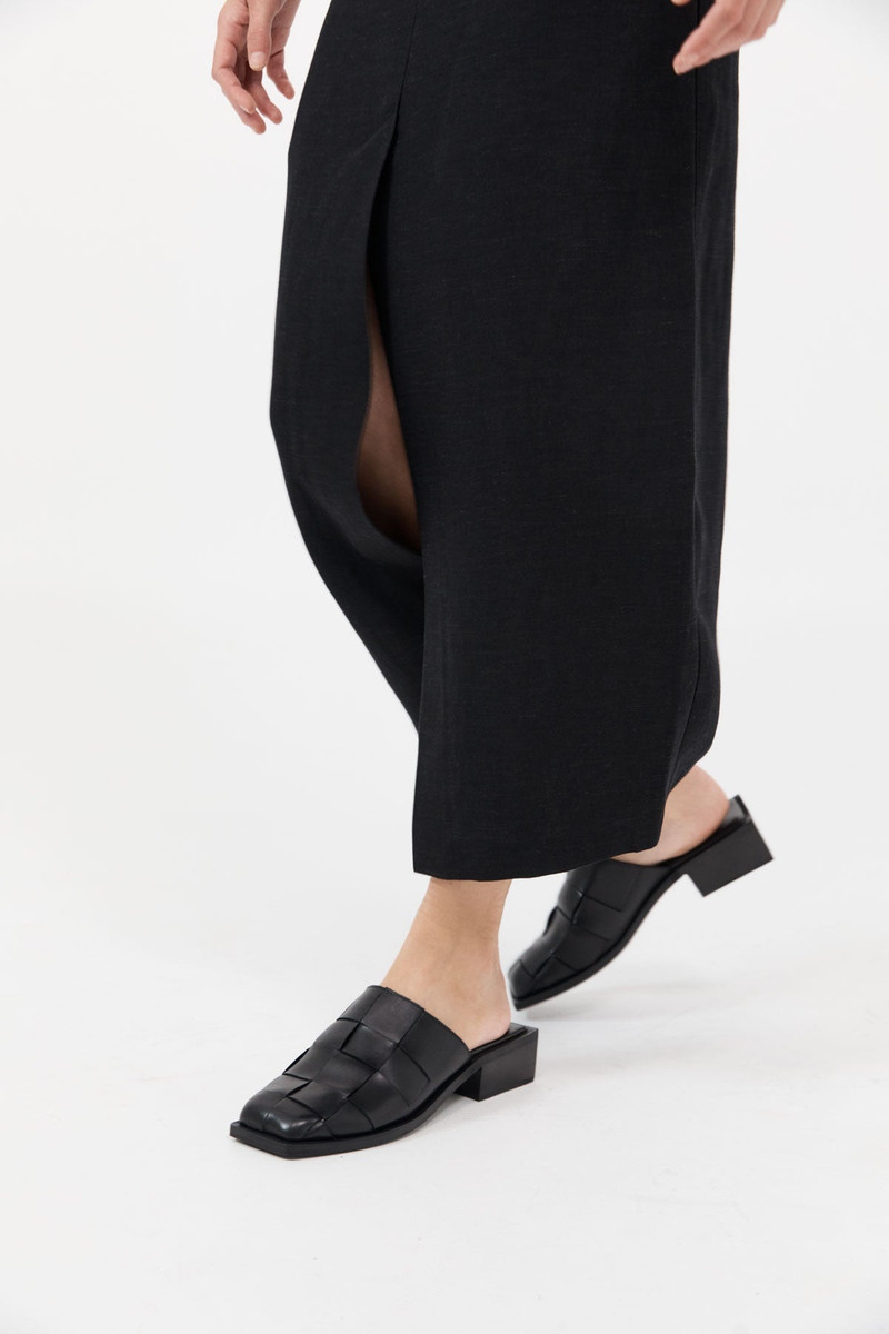 Woven Mules - Black 1