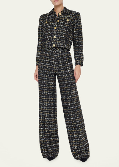 L'AGENCE Livvy Tweed Straight-Leg Trousers outlook